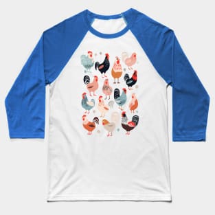 Chick Magnet: Retro Style Chicken Tee Baseball T-Shirt